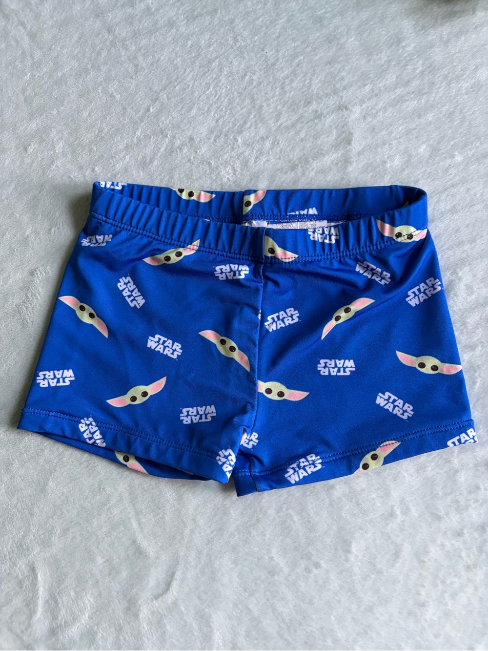 Zara kids Blue Star Wars Grogu Print Swim Trunks for Kids
